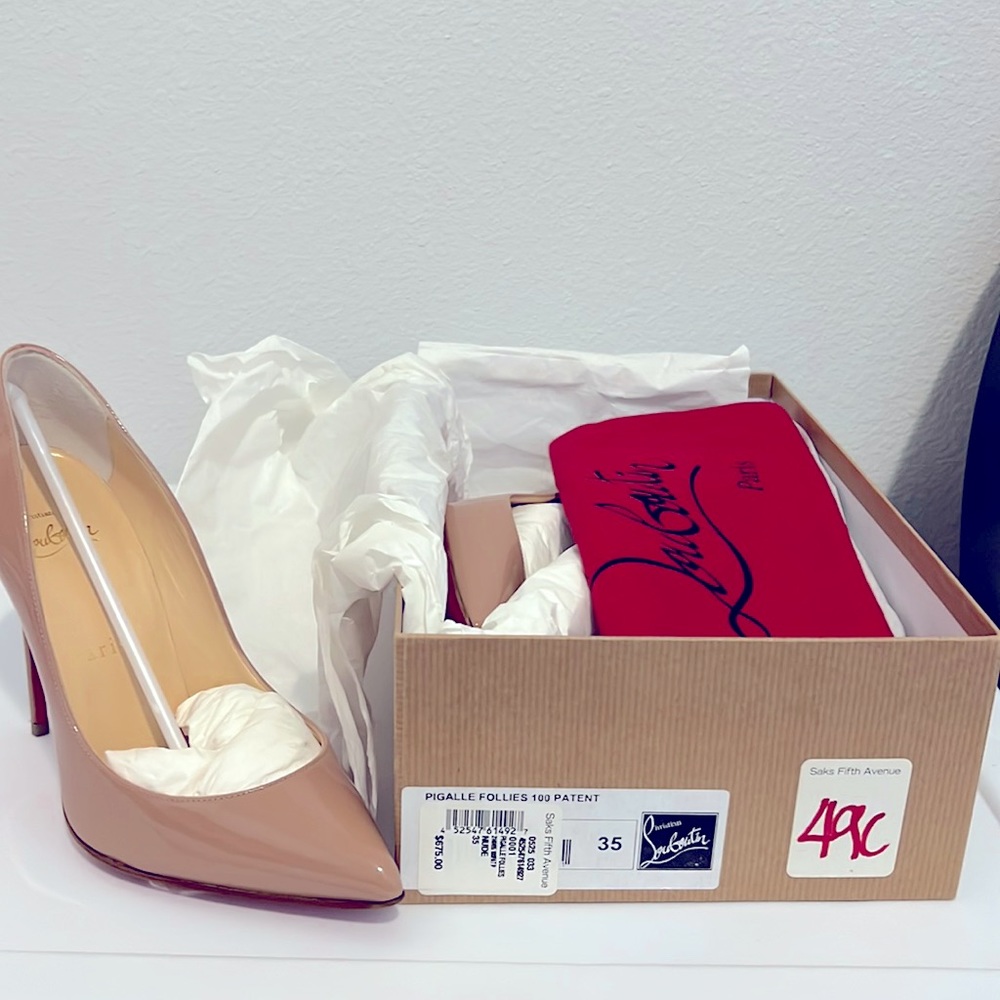 Pigalle Louboutin patent shoe